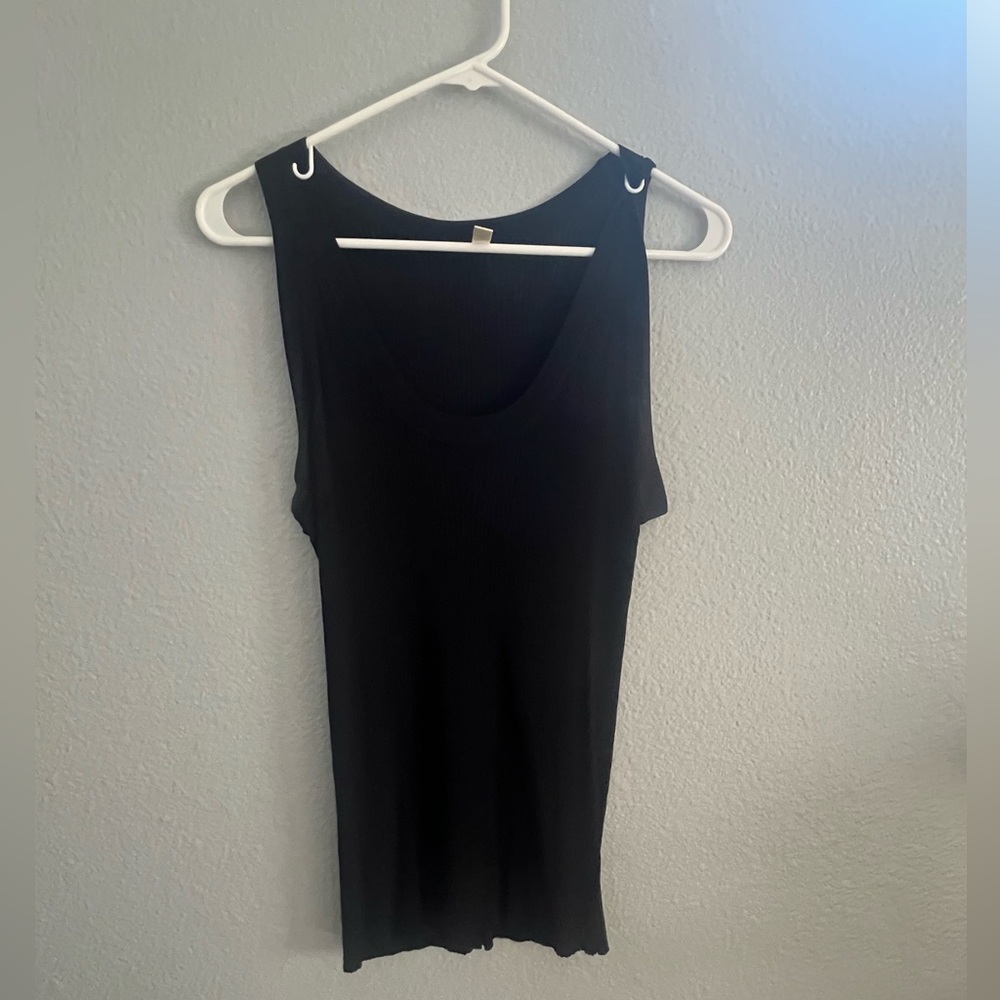 Soft knit black tank